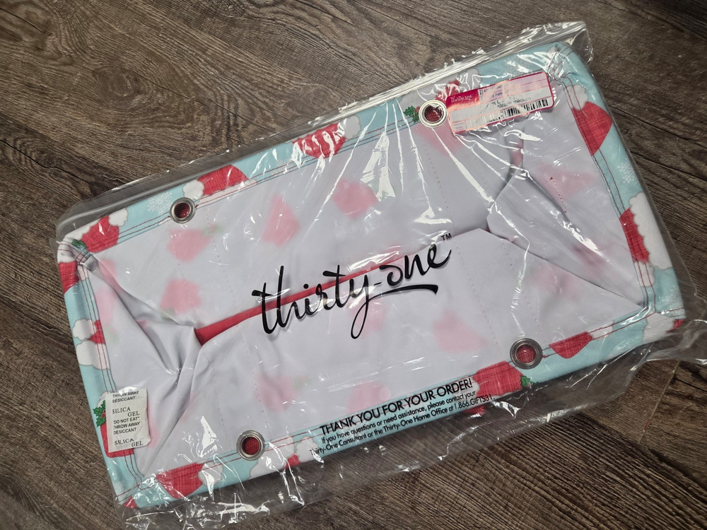 Thirty One Medium Utility Tote Hats Off Holiday Retired Color Christmas NEW BAG